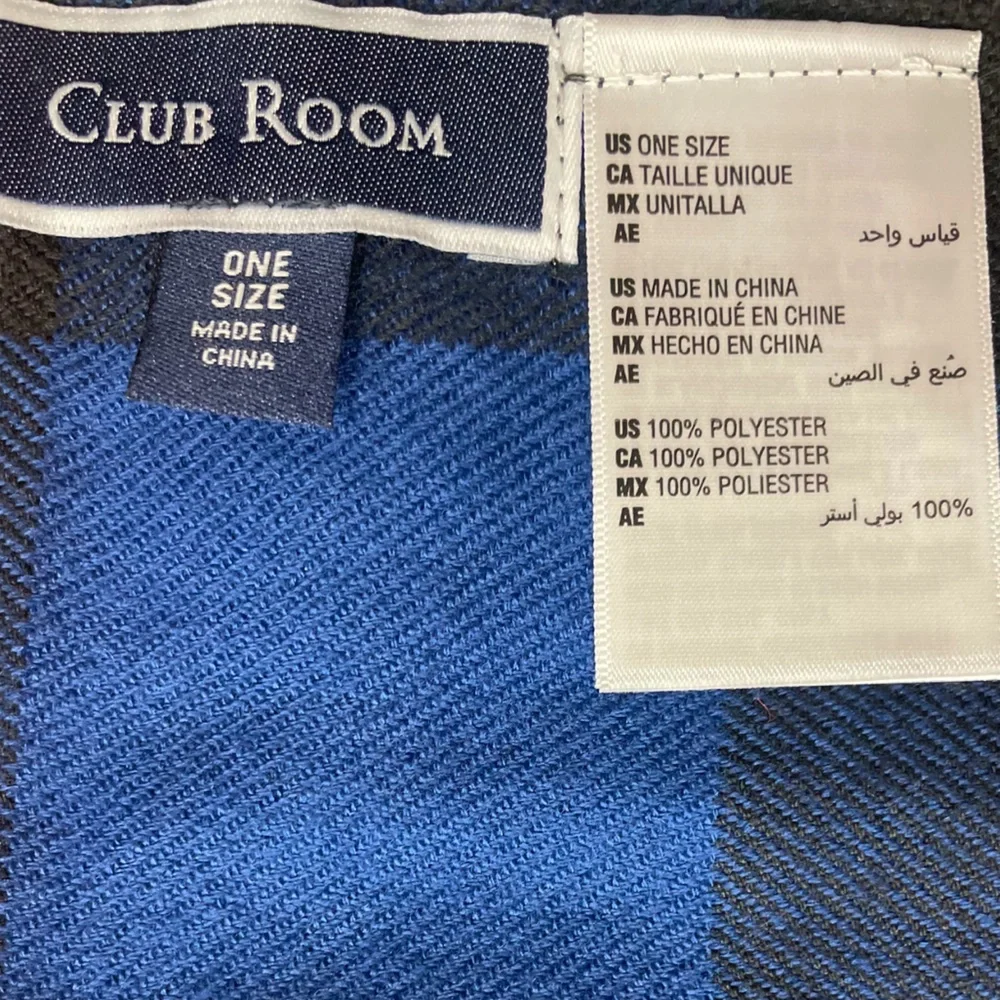 NWT Club Room for Macy’s Men’s Buffalo Check Scarf (DM)